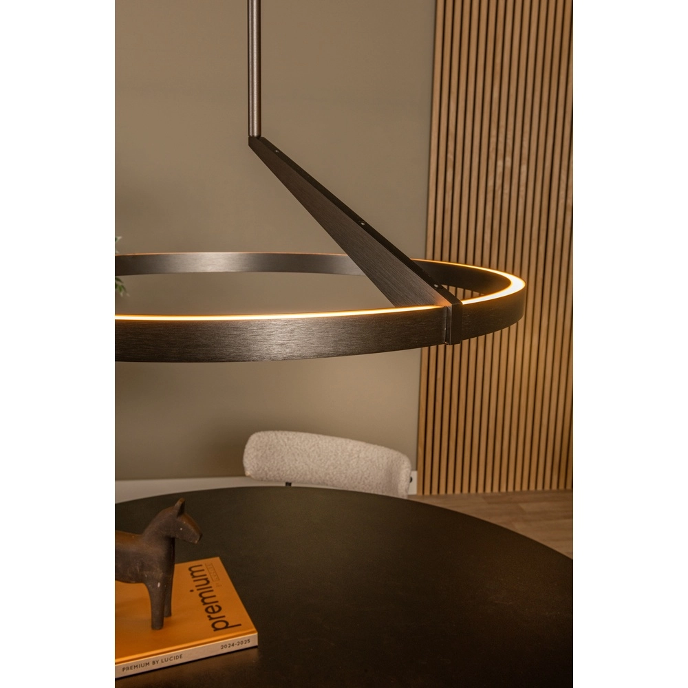 Sleek LED pendant light Applause Brushed metal - Ø 60cm Premium by Lucide 5411212221827