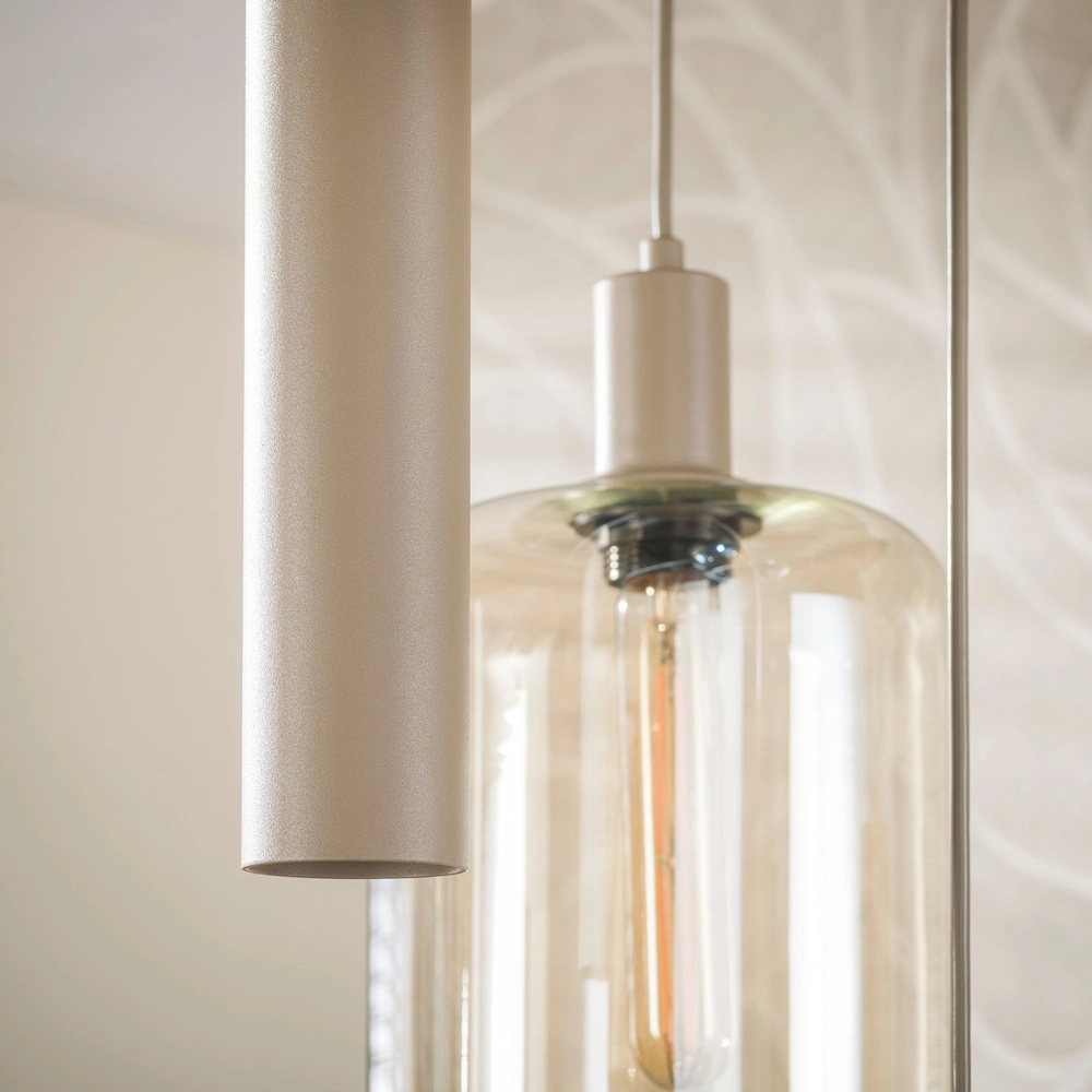 Design hanglamp Serene 5-lichts zand bruin Lyora 8716803514799
