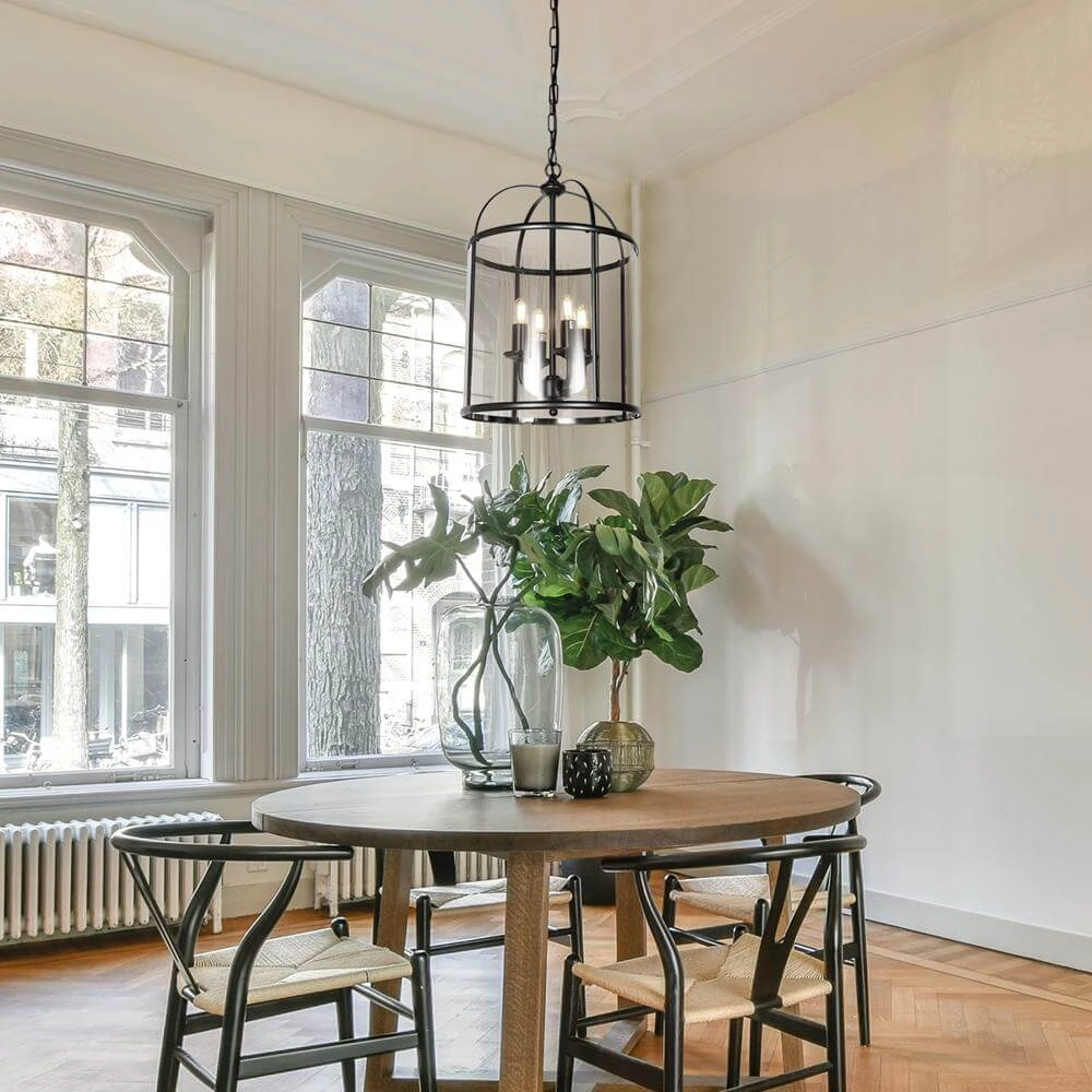 Classic pendant lamp Pimpernel black 4-lights Steinhauer 8712746174205