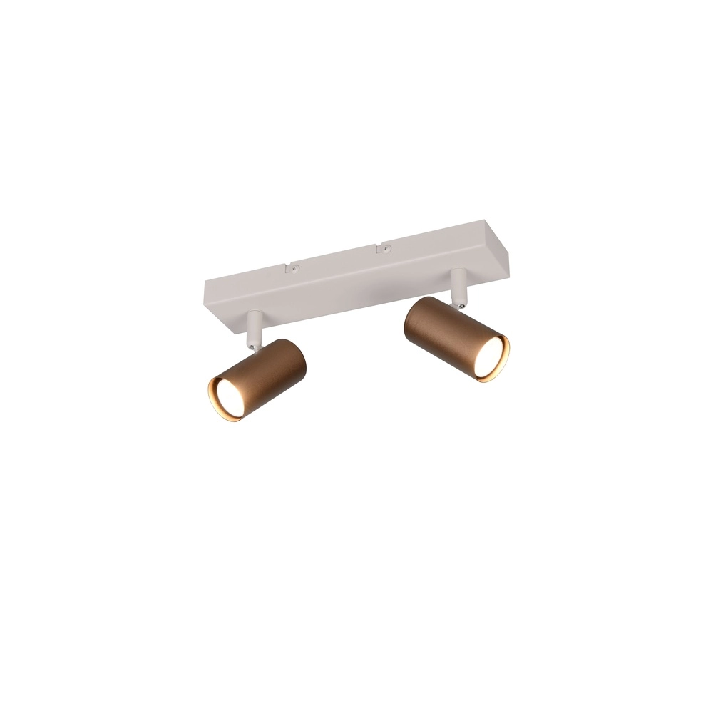 Surface-mounted spot Taryn 2-light mocha brown Trio 4017807685572