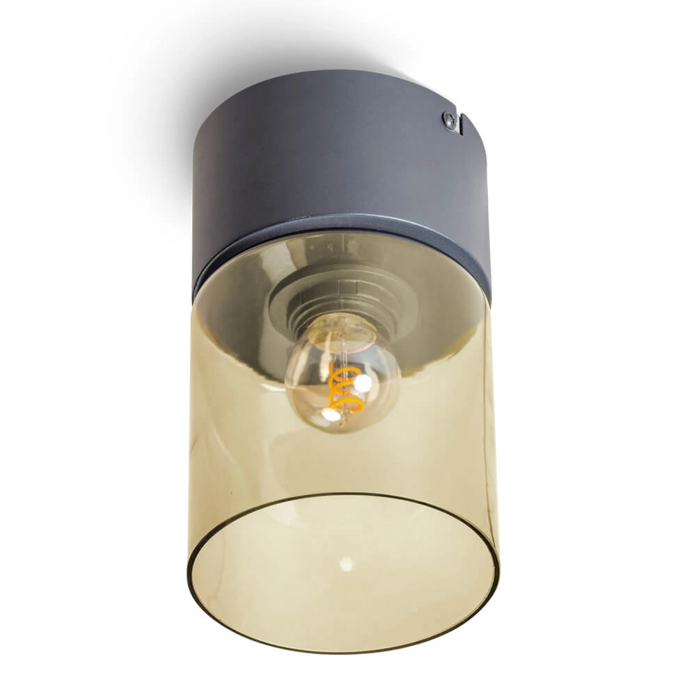 Glass ceiling lamp Sledge Glass Amber glass