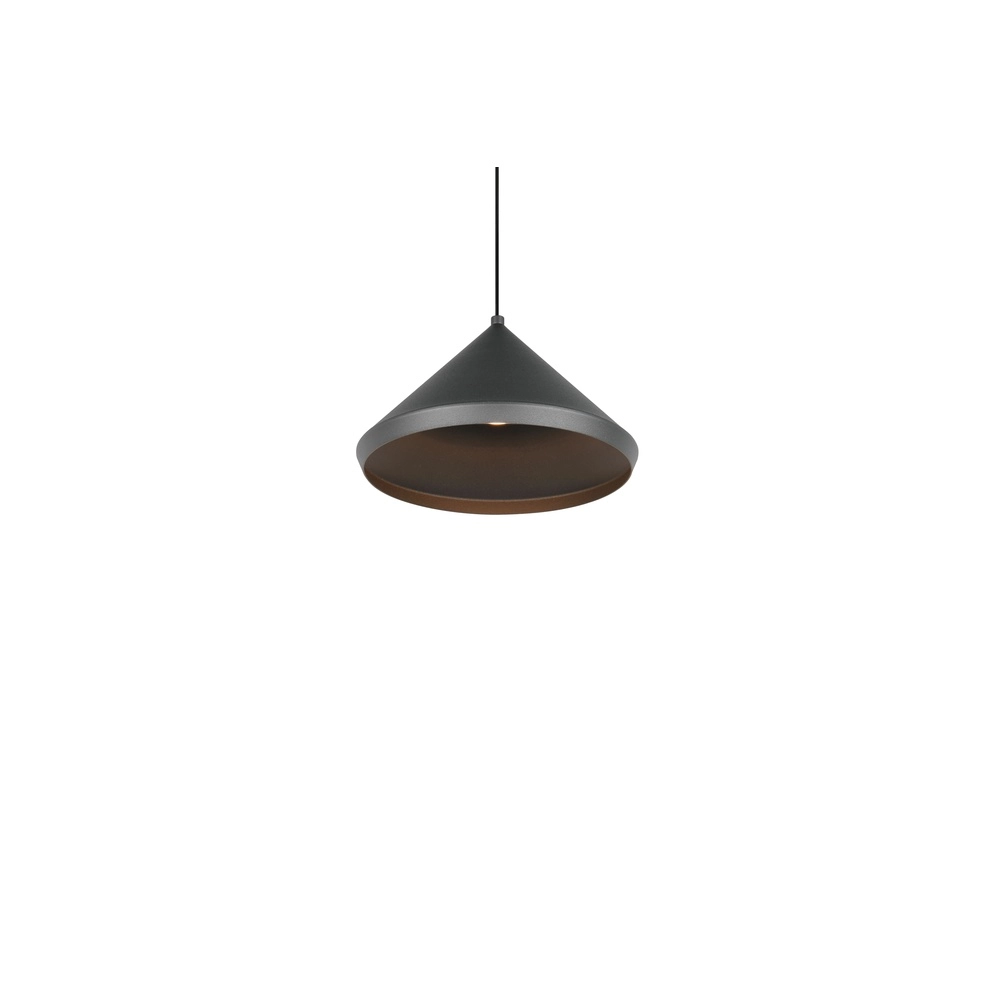 Modern pendant lamp Laguna Ø 18cm black Trio 4017807667608