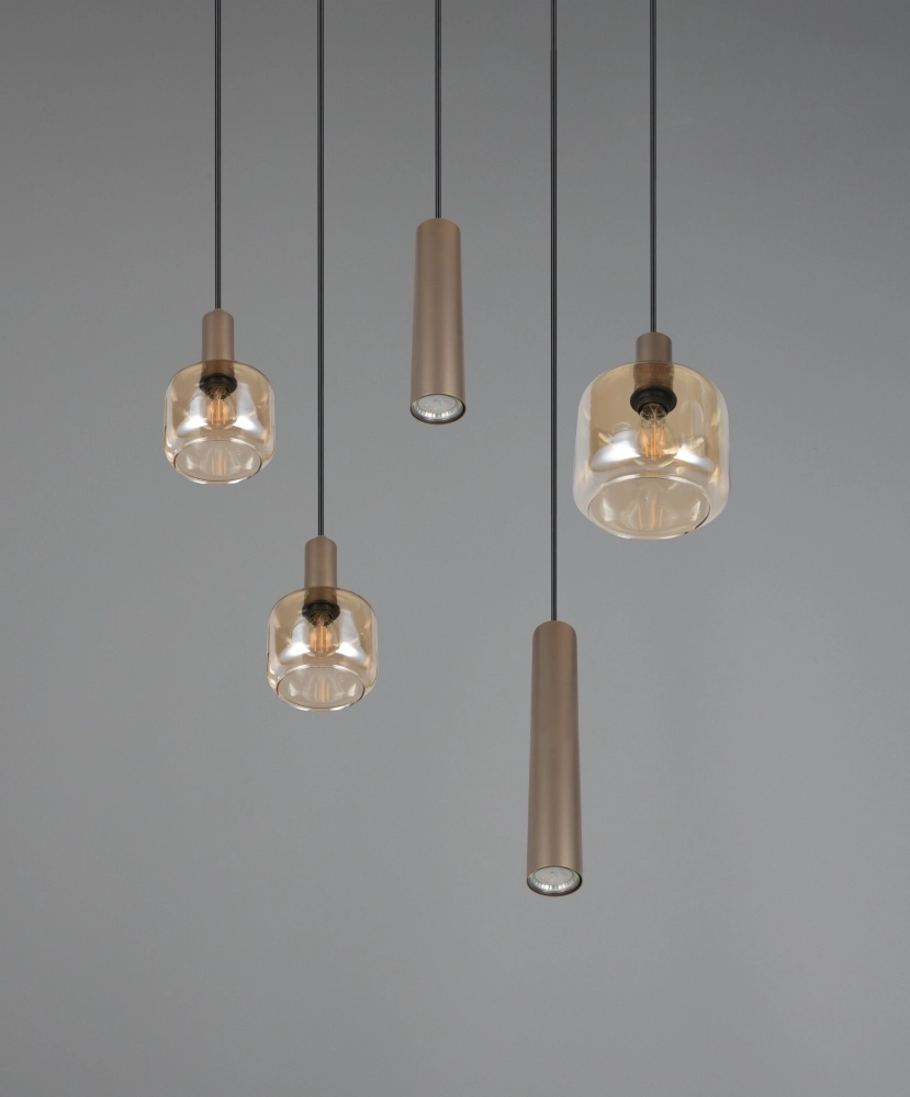 Design pendant lamp Mataro 5-light (2x GU10) Trio 4017807707717