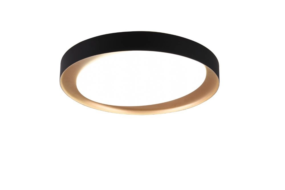 Black ceiling lamp Zeta Ø 48cm