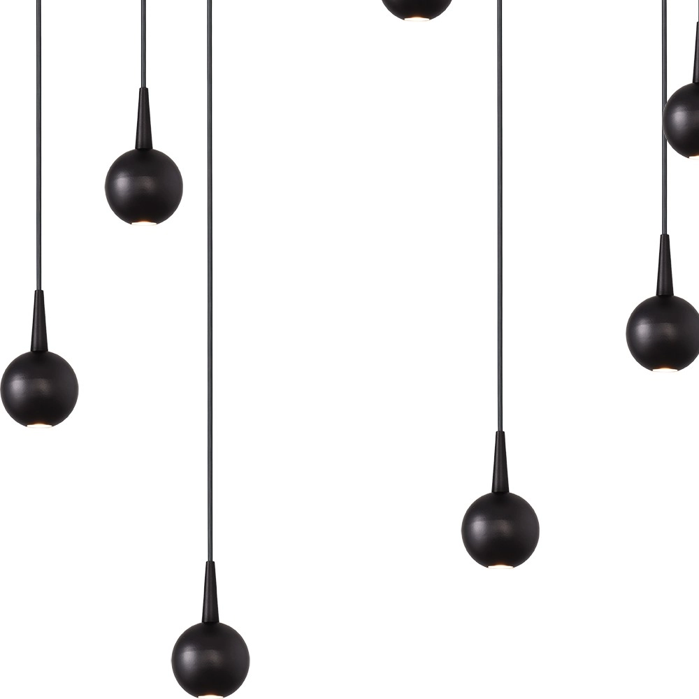 7-light pendant lamp Talana black Ø 50cm DTW Masterlight 8718121352299
