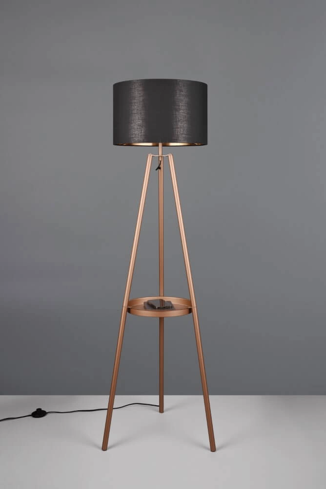 Standing floor lamp Colette black with gold Trio 4017807574555