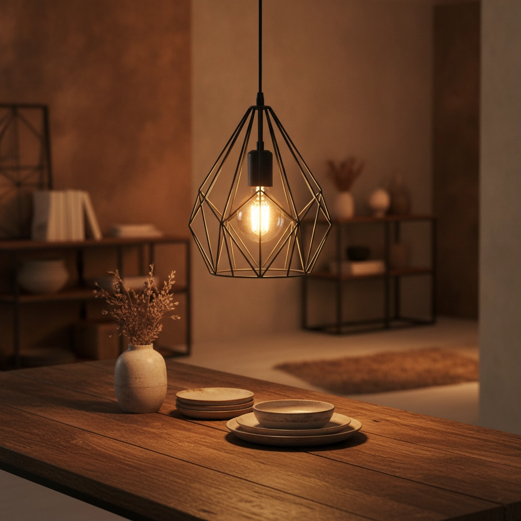 Wire pendant lamp Carlton Ø 24cm