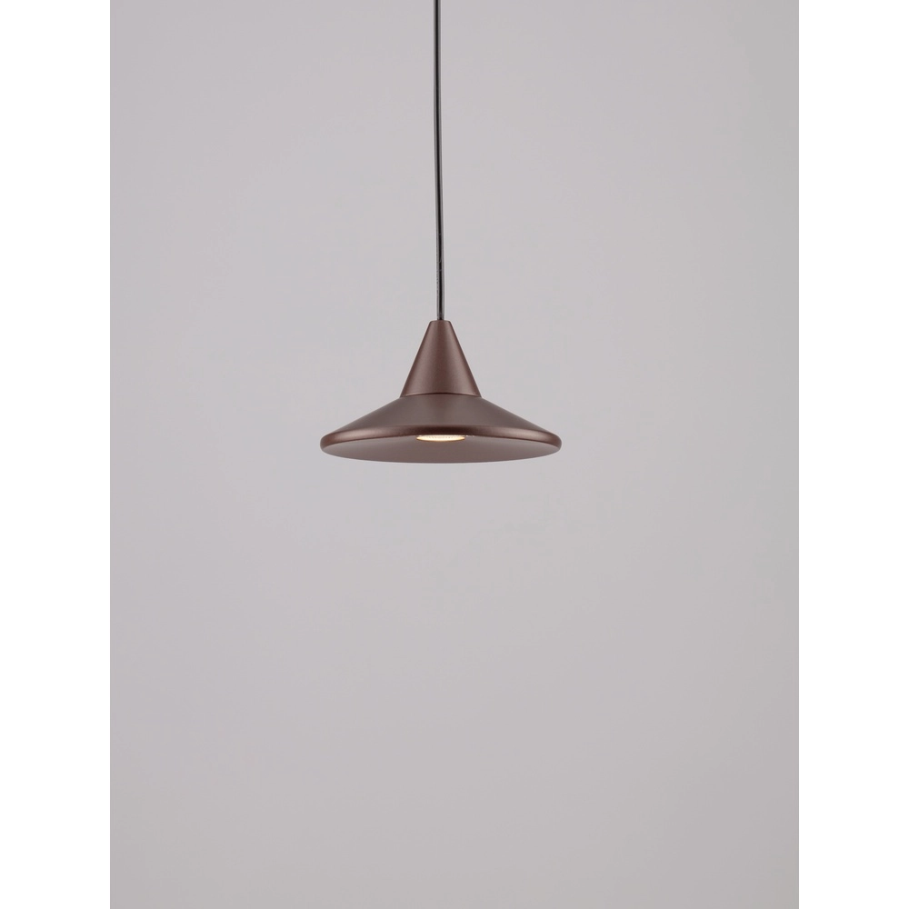 Pendant lamp Dro sleek design coffee brown