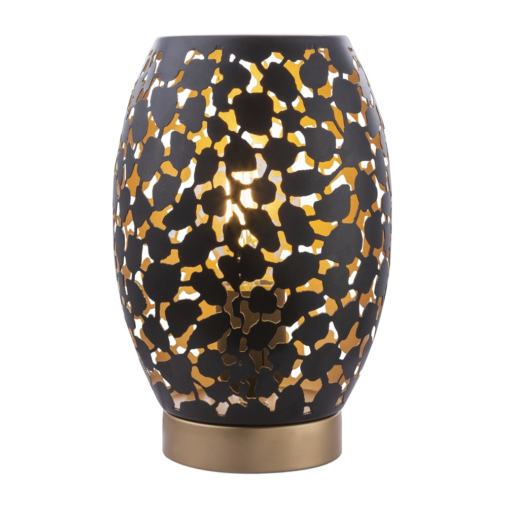 Table lamp Narri black with gold - coarse holes Globo 9007371378555