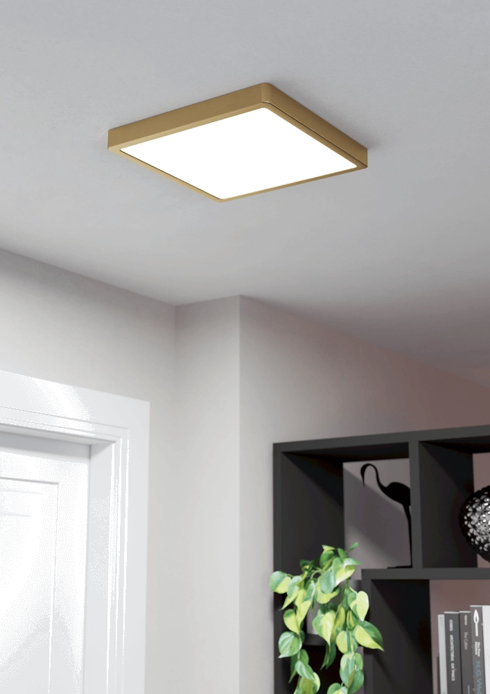 Brass ceiling lamp Fueva 5 28.5 by 28.5cm Eglo 9008606229598