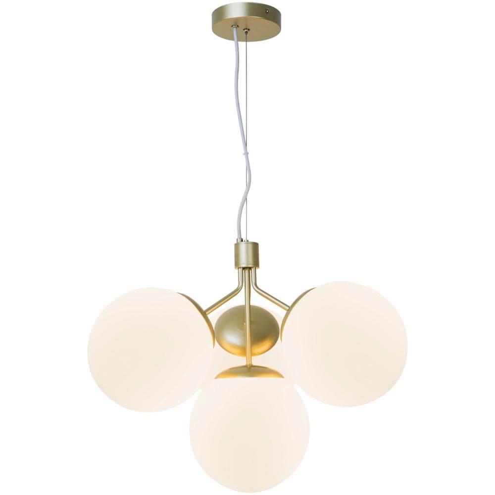4-light pendant lamp Ivona gold with white glass Nordlux 5704924005329