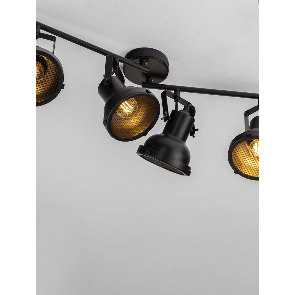 Ceiling lamp Ruvi 4-light black Lyora 5212017446381