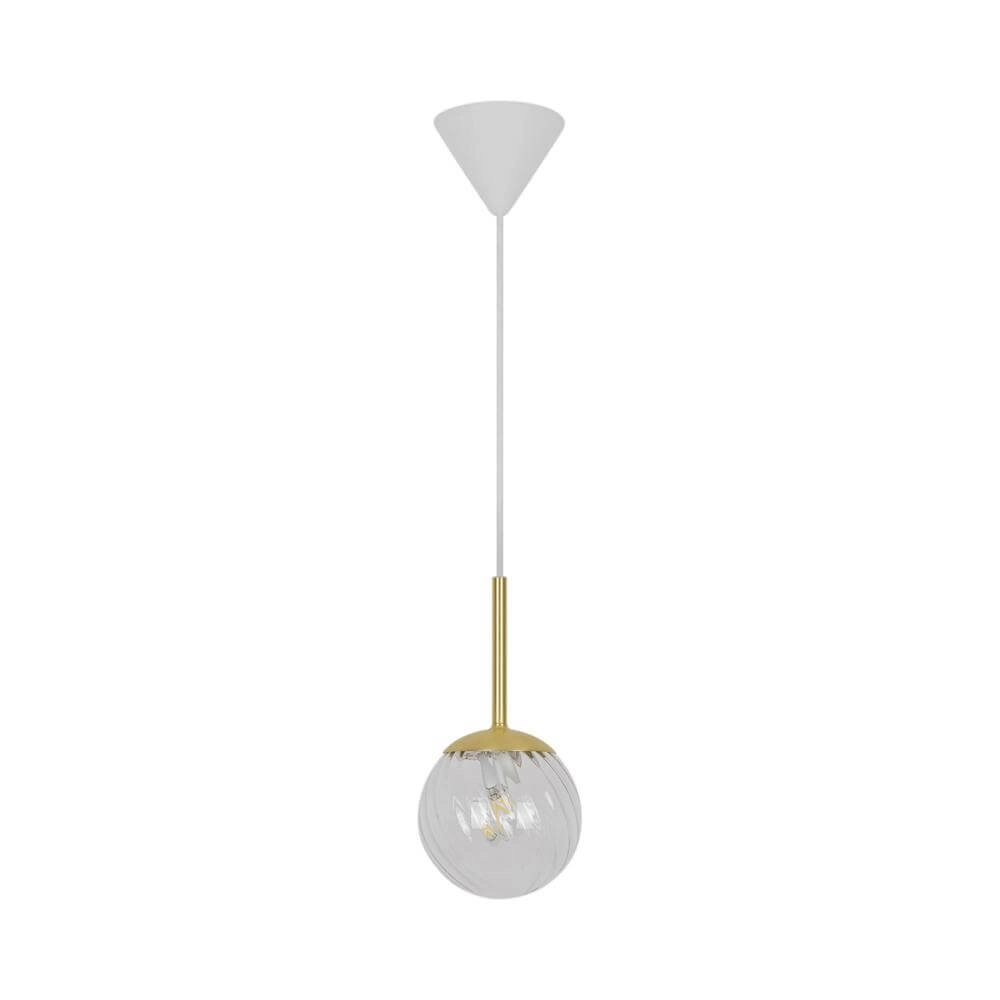 Glass pendant lamp Chisell brass Ø 15cm Nordlux 5704924015649