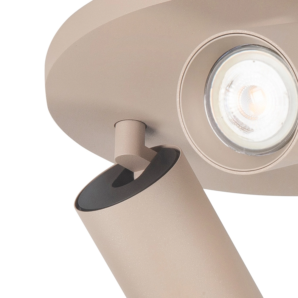 Surface-mounted spot Mila 3-light round sand brown Highlight 8718379050411