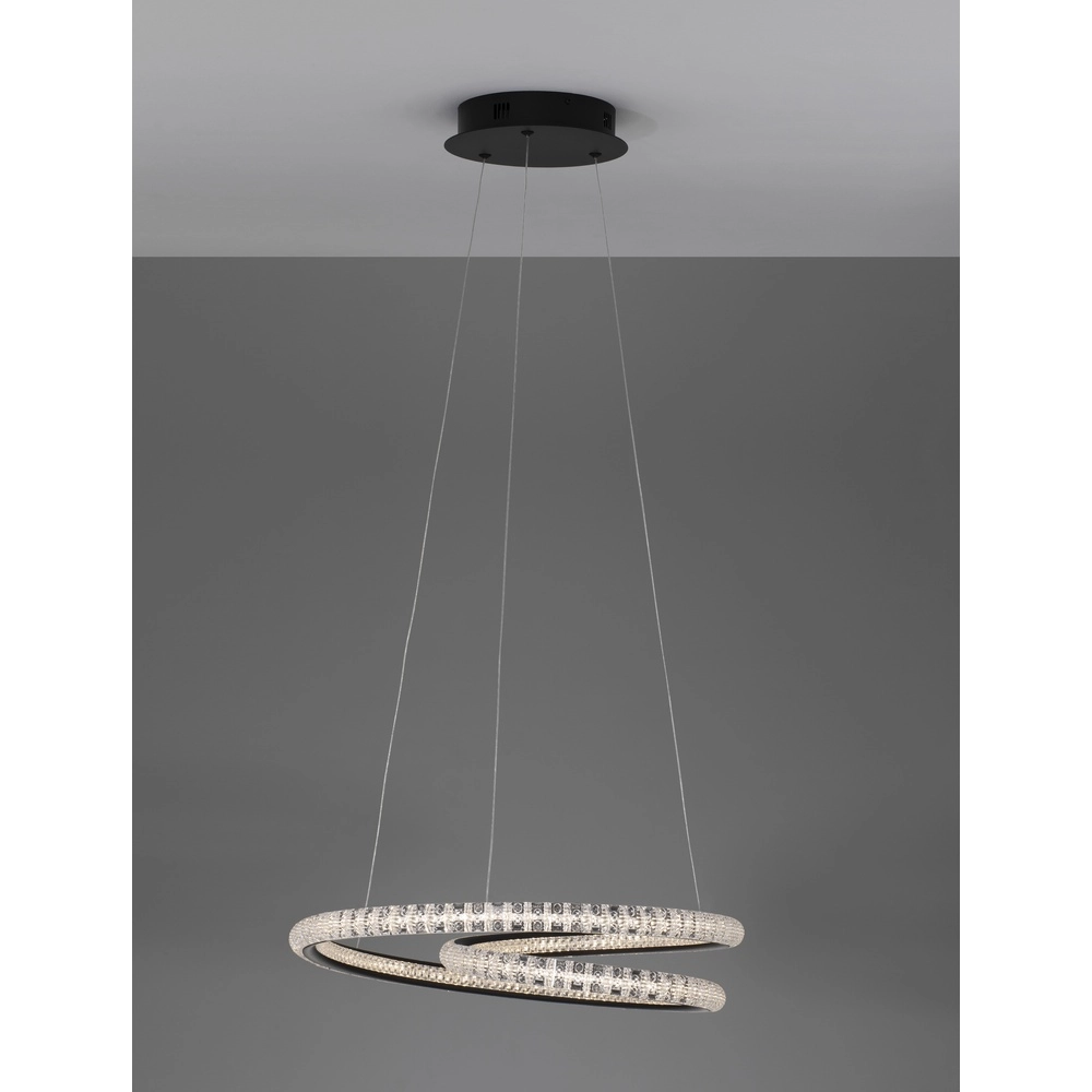Design pendant lamp Ginevra black Ø 48cm