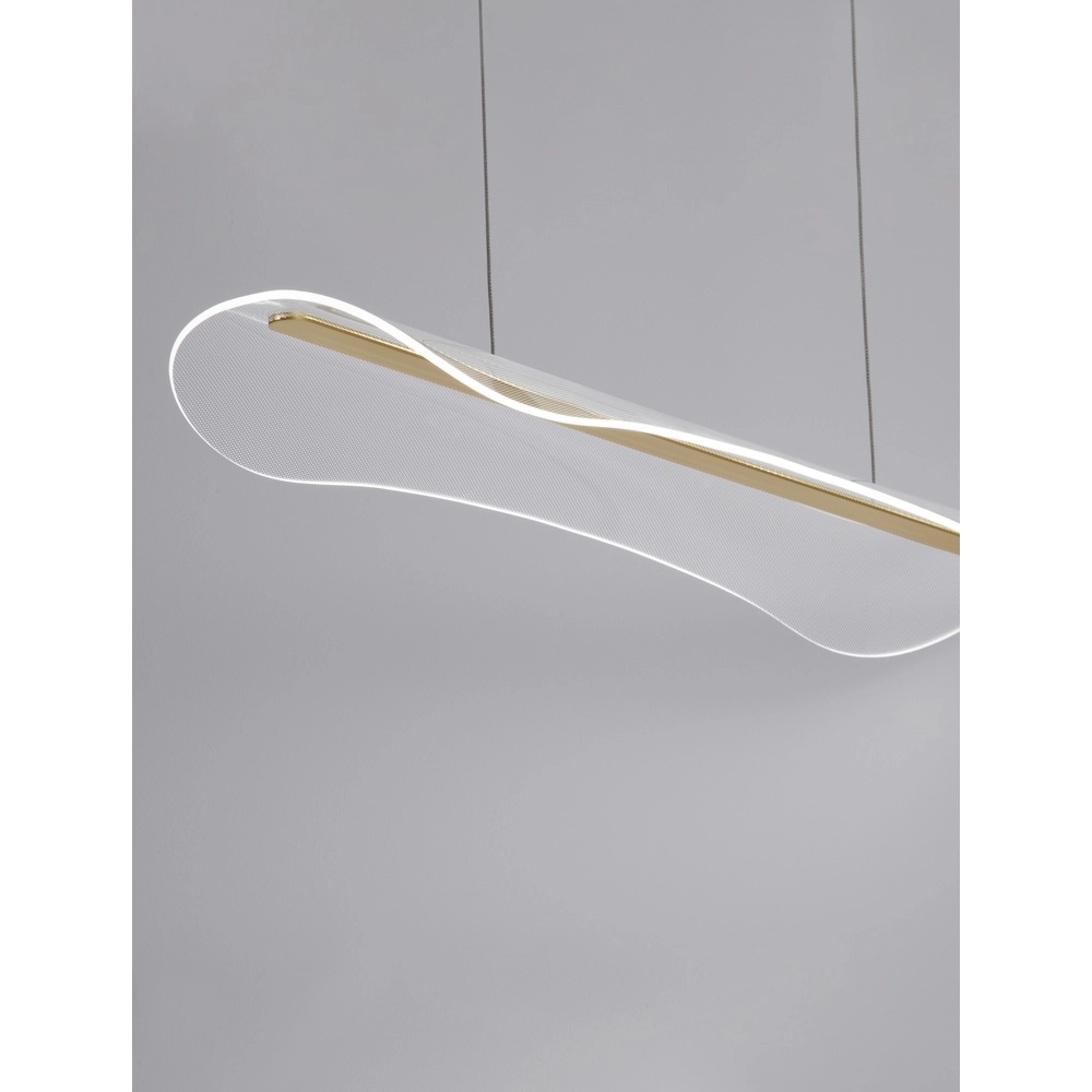 Pendant lamp Agos gold with plastic narrow Lyora 5212017439345