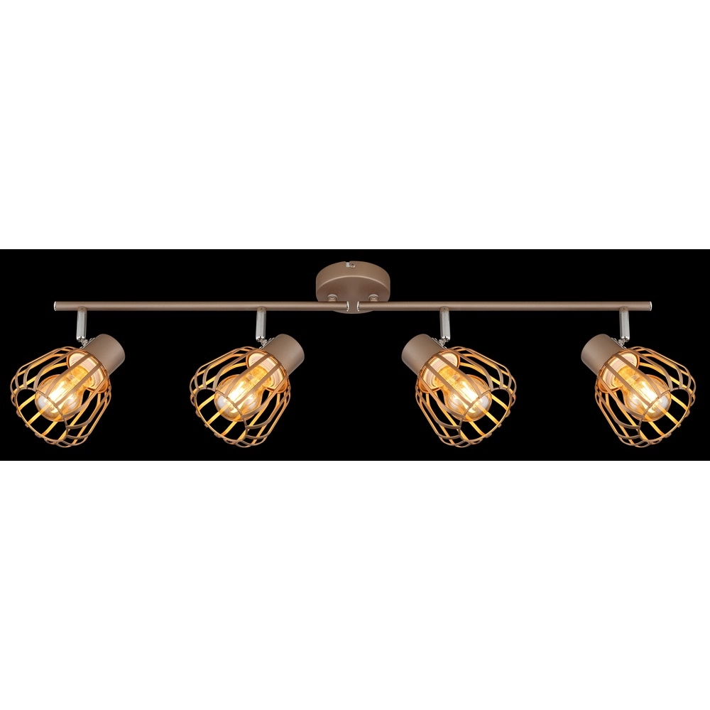 Ceiling lamp Olin 4-light coffee brown Globo 9007371592579