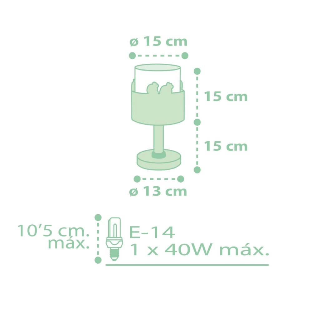 Green table lamp Sweet Love Green Dalber 8420406613819