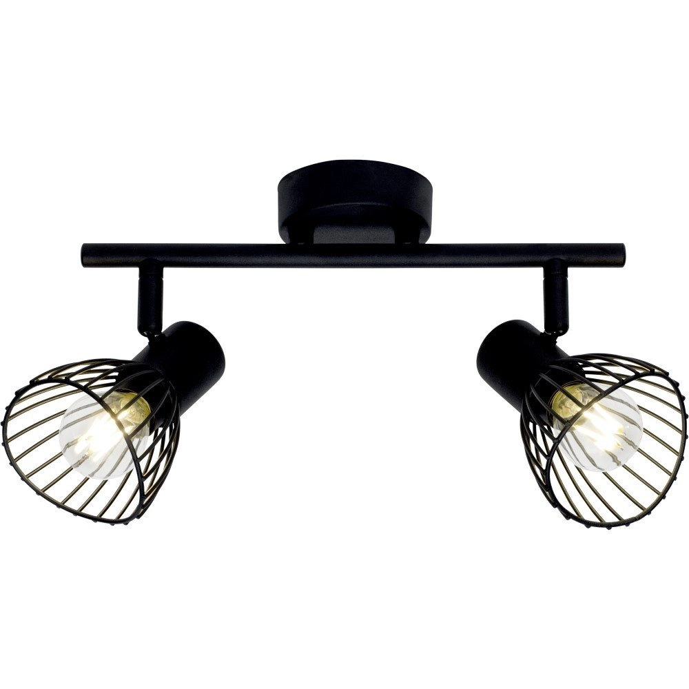 Black ceiling lamp Elhi 2-light