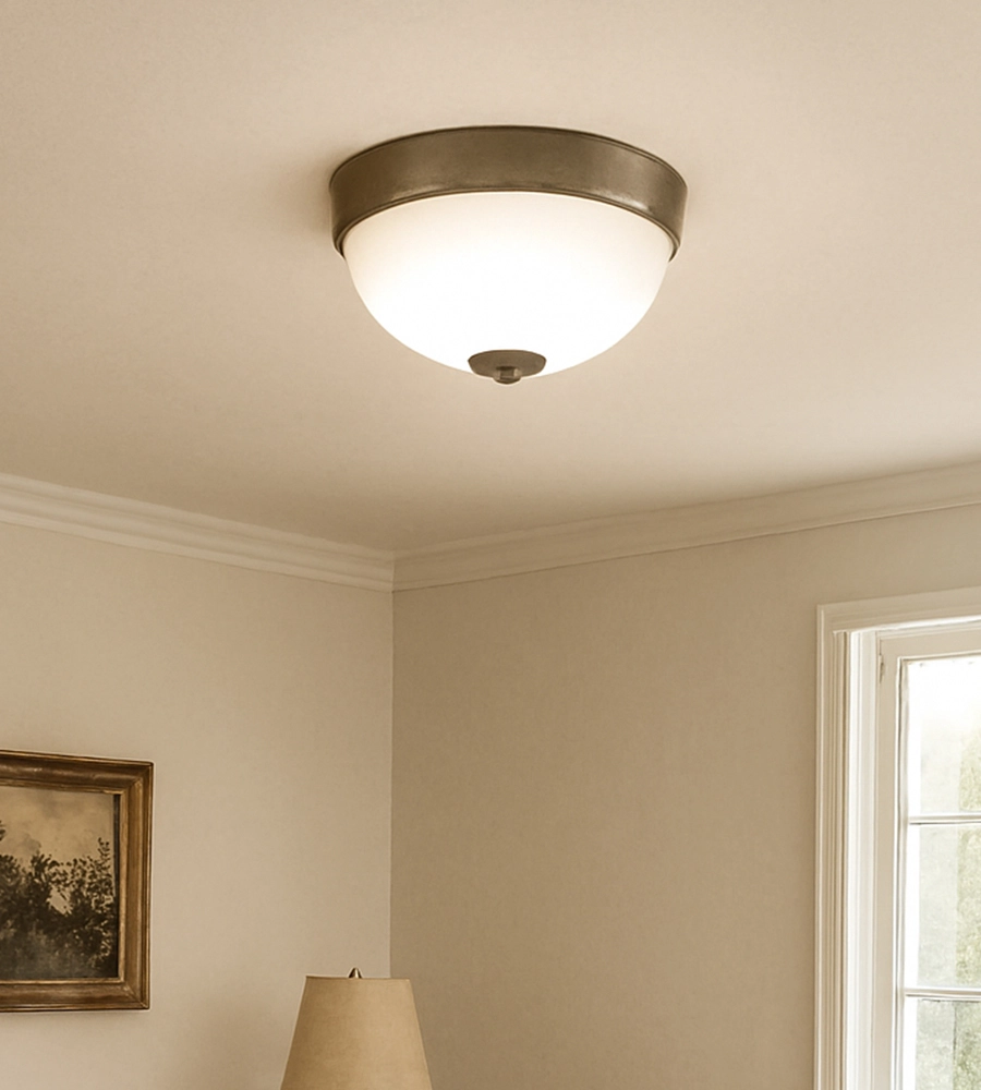 Antique ceiling lamp in living room