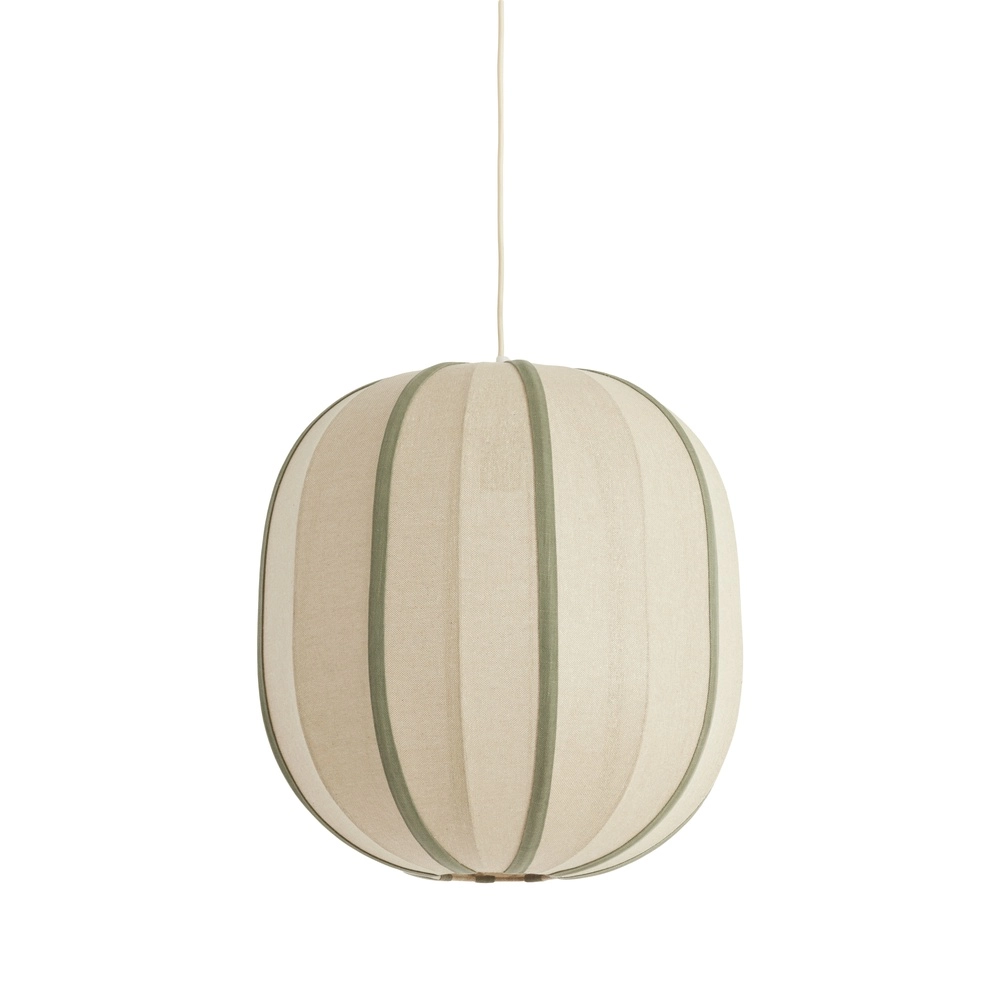 Japandi pendant lamp Esmiria Ø 51cm - olive green