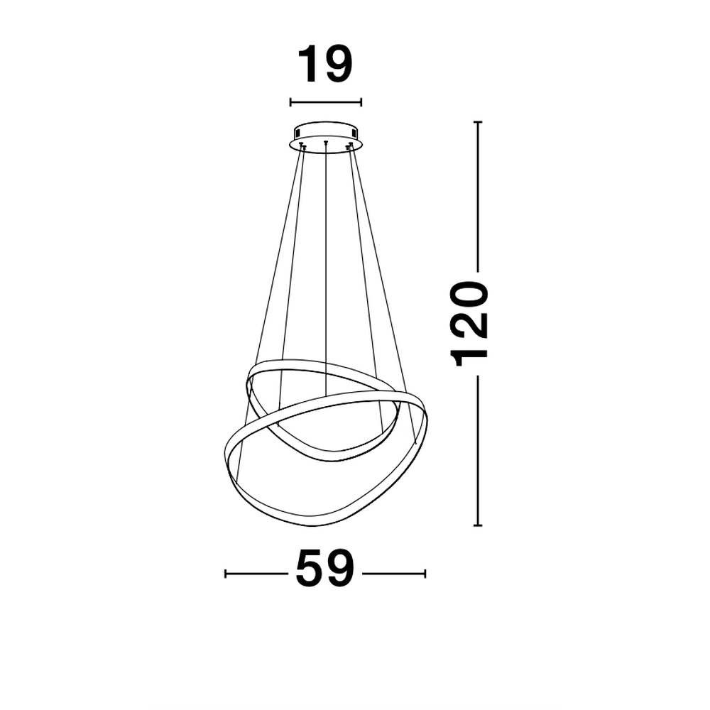 Design pendant lamp Aries white Ø 59cm Lyora 5212017419811