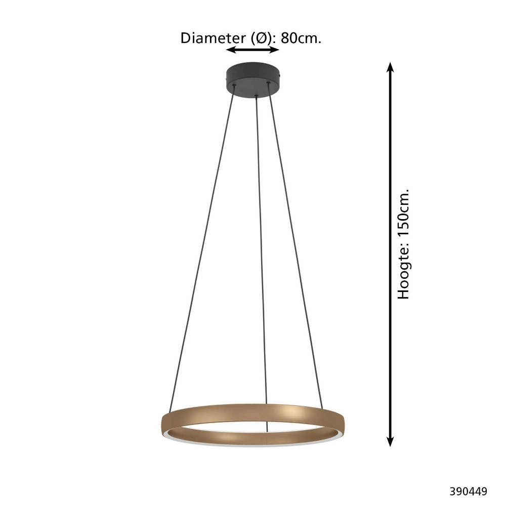 Pendant lamp Trabuco Ø 80cm sensor control Stars of Light 9008606359943
