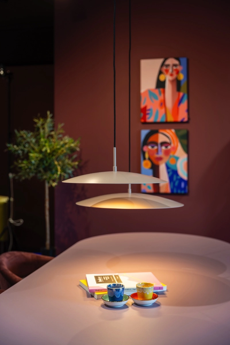 Sleek pendant lamp Sanne Ø 50cm - sand ETH 8720195311034