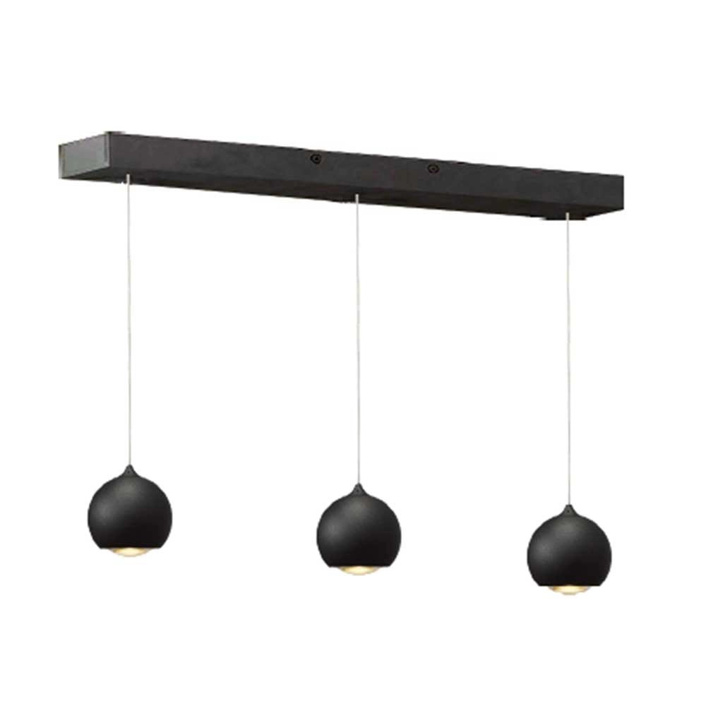 3-bulb pendant lamp Denver black