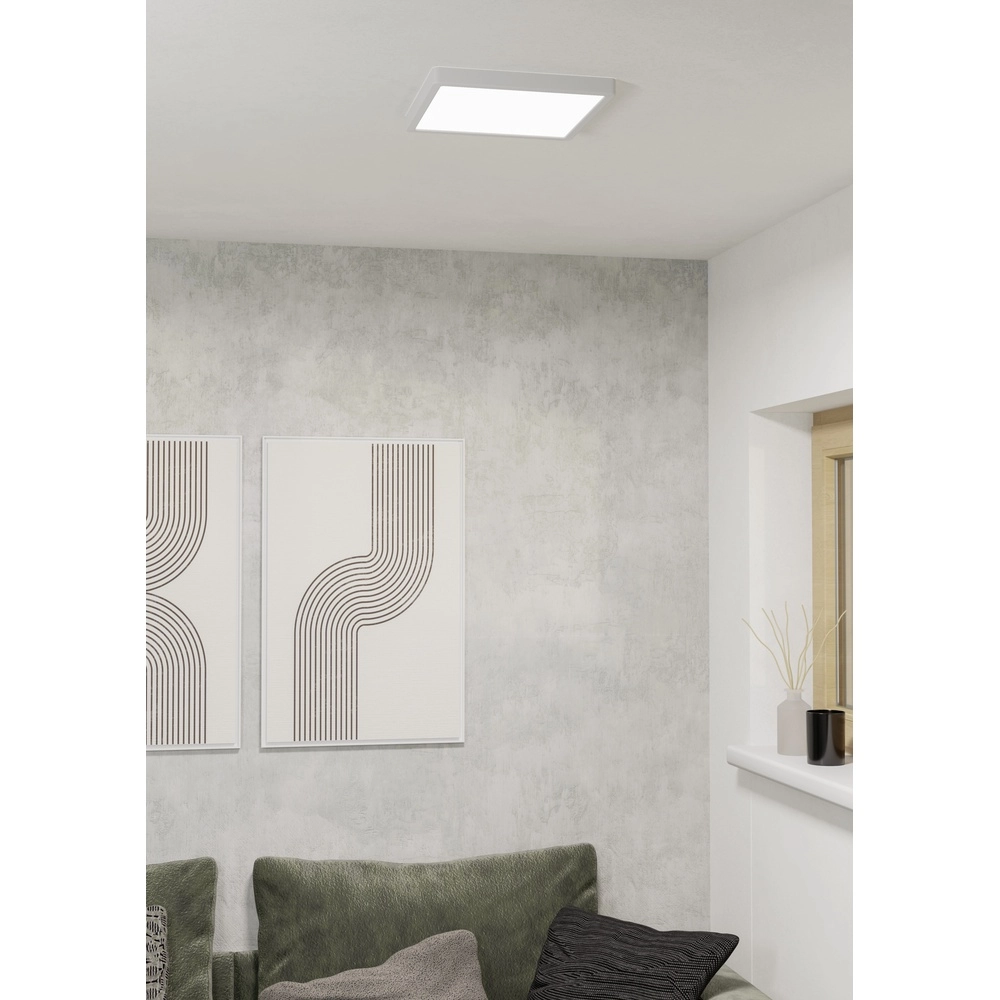 Ceiling light IP44 Fueva 6-Z Square - White - 29.5x29.5cm Eglo 9008606330584