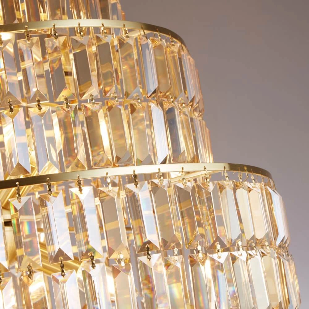Golden chandelier Empire Ø 60cm Searchlight 5053423249902