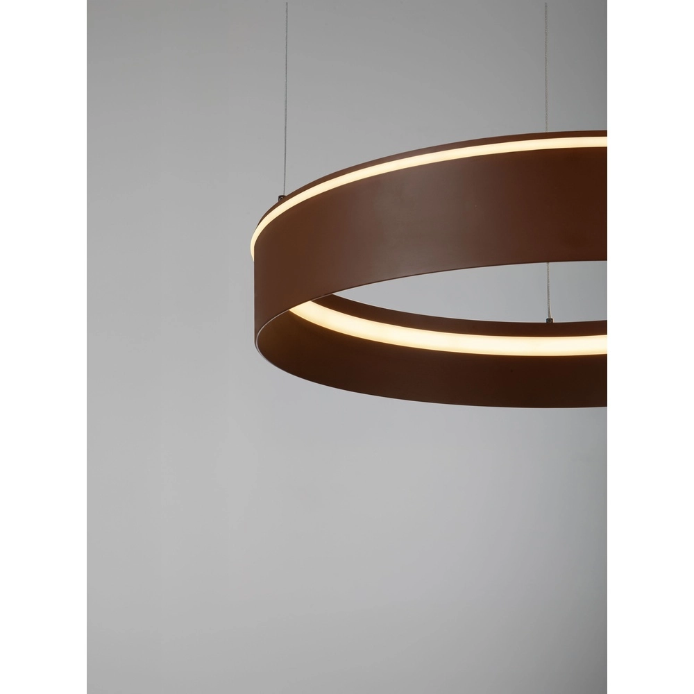 Modern pendant lamp Olivia brown Ø 60cm Lyora 5212017494245