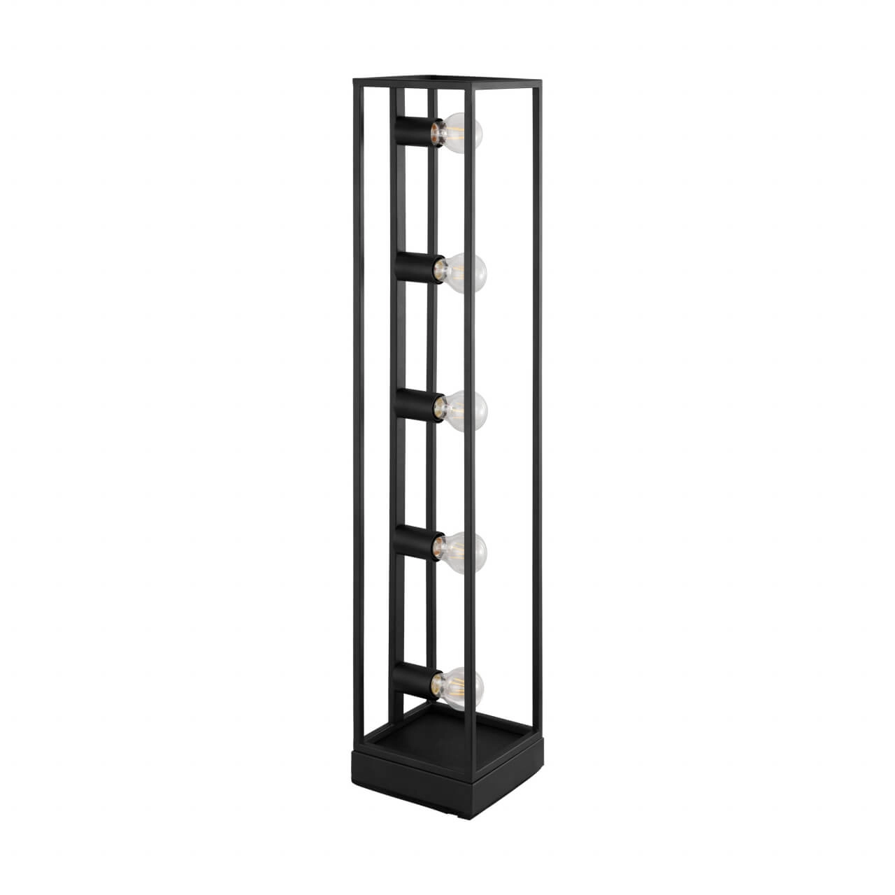 Black floor lamp Blackcrown 100cm 5-light