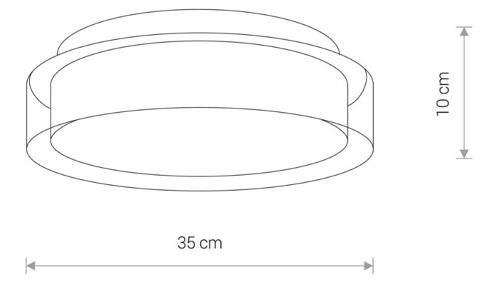 Bathroom ceiling lamp Pan Ø 35cm Lyora 5903139817493