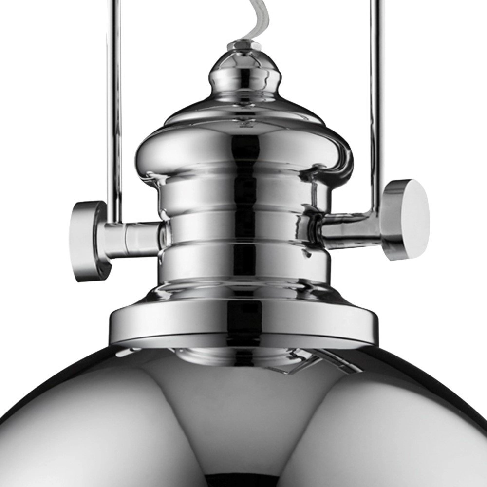 Chrome pendant lamp Industrial Pendants Ø 31cm Searchlight 5053423041322