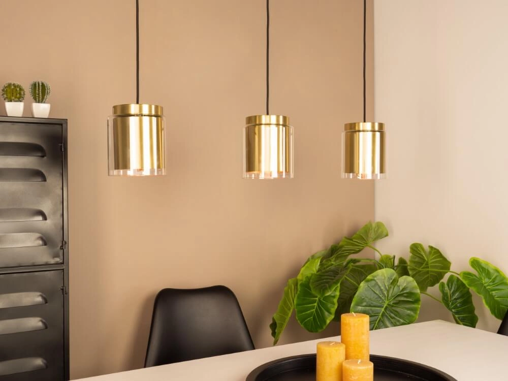 Dining table lamp Lagunitas gold with glass Eglo 9002759996543