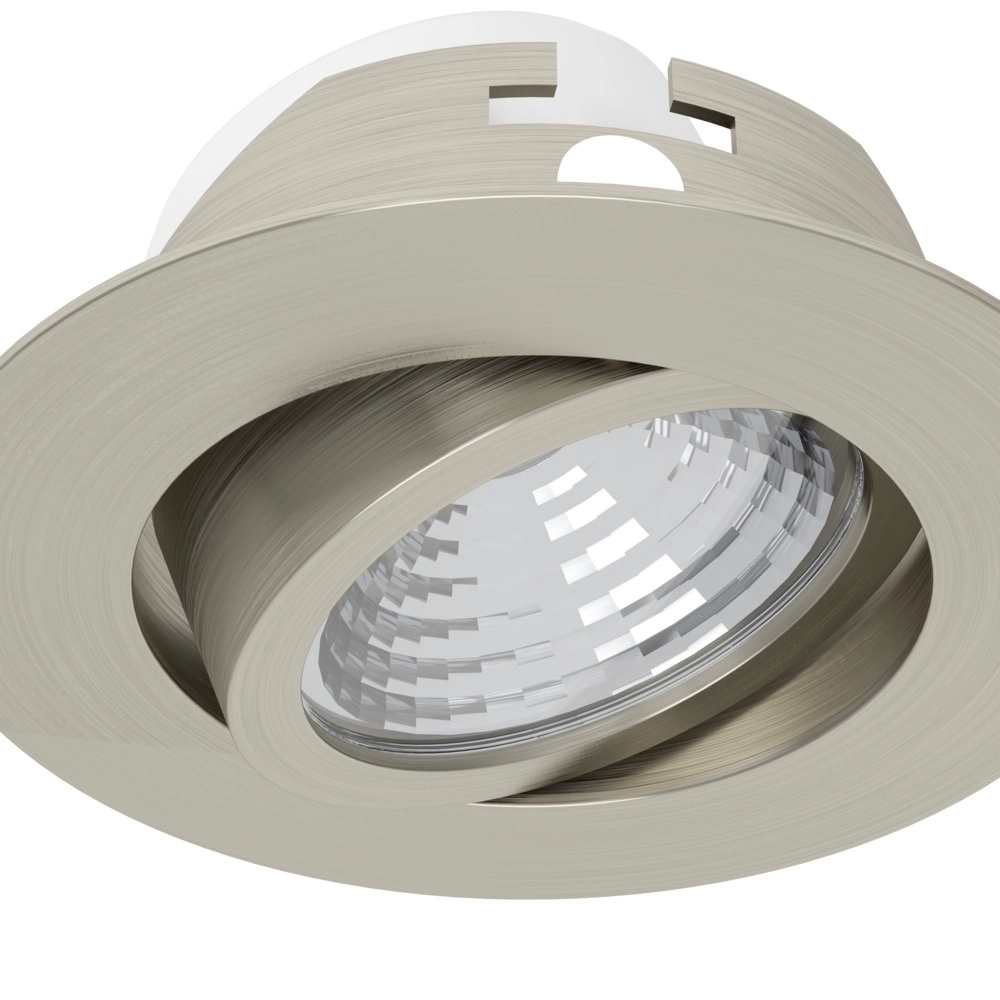 Set of 3 recessed spotlights Saliceto nickel Ø 8.8cm - 6.4W Eglo 9008606358922