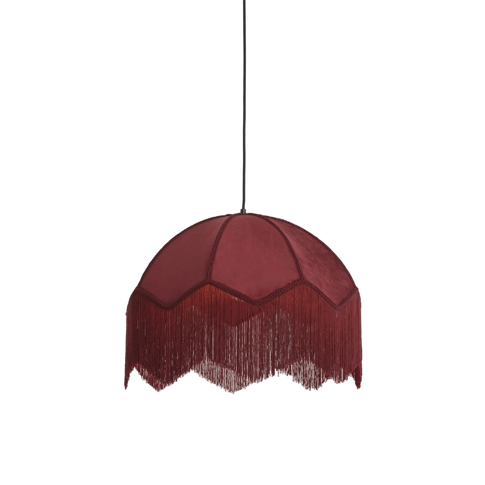 Pendant lamp Malacia Ø 60cm - velvet bordeaux Light & Living 8717807759292