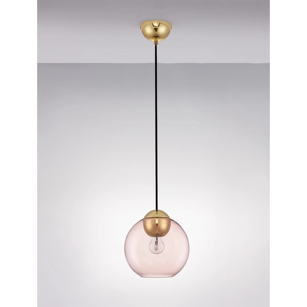 Design pendant lamp Midori pink glass Lyora 5212017434289