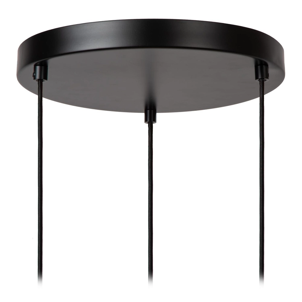 3-light pendant lamp Ilona black with colored lenses Lucide 5411212452740