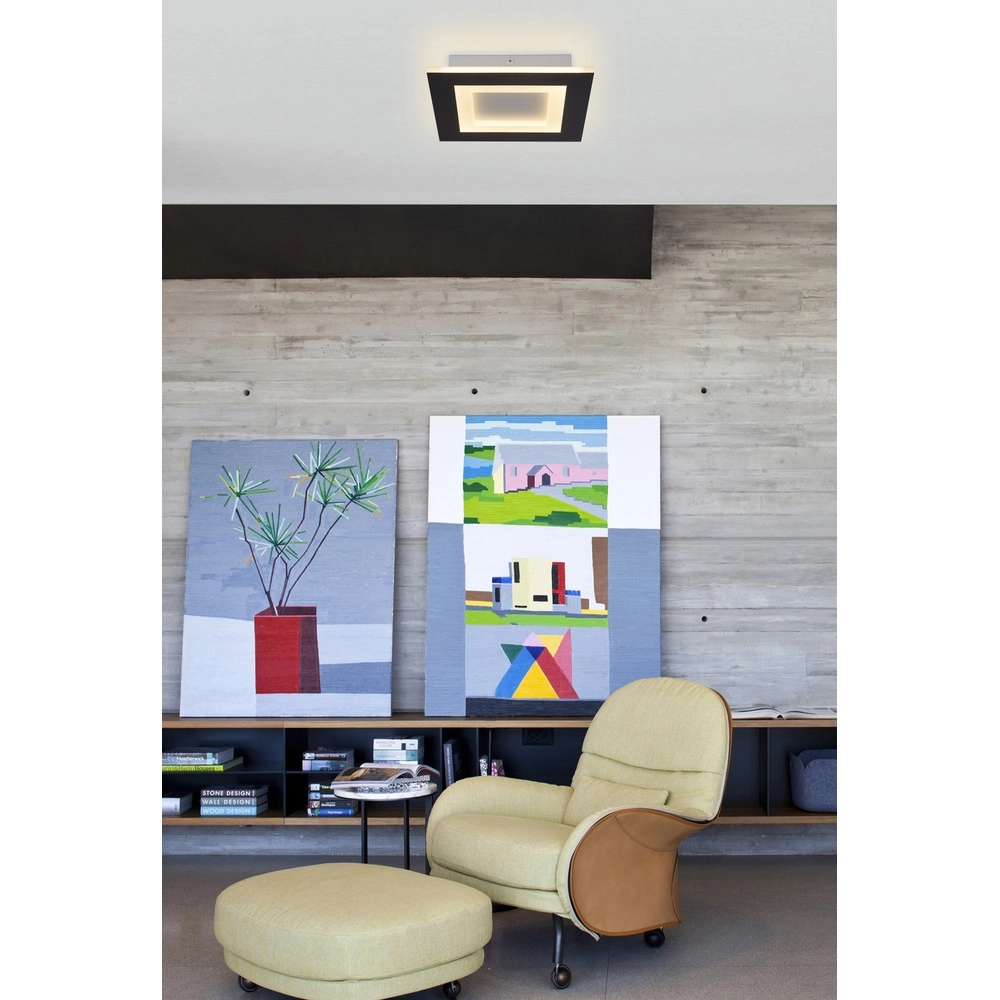 Ceiling light Squary Square 25cm Black Searchlight 5053423307756