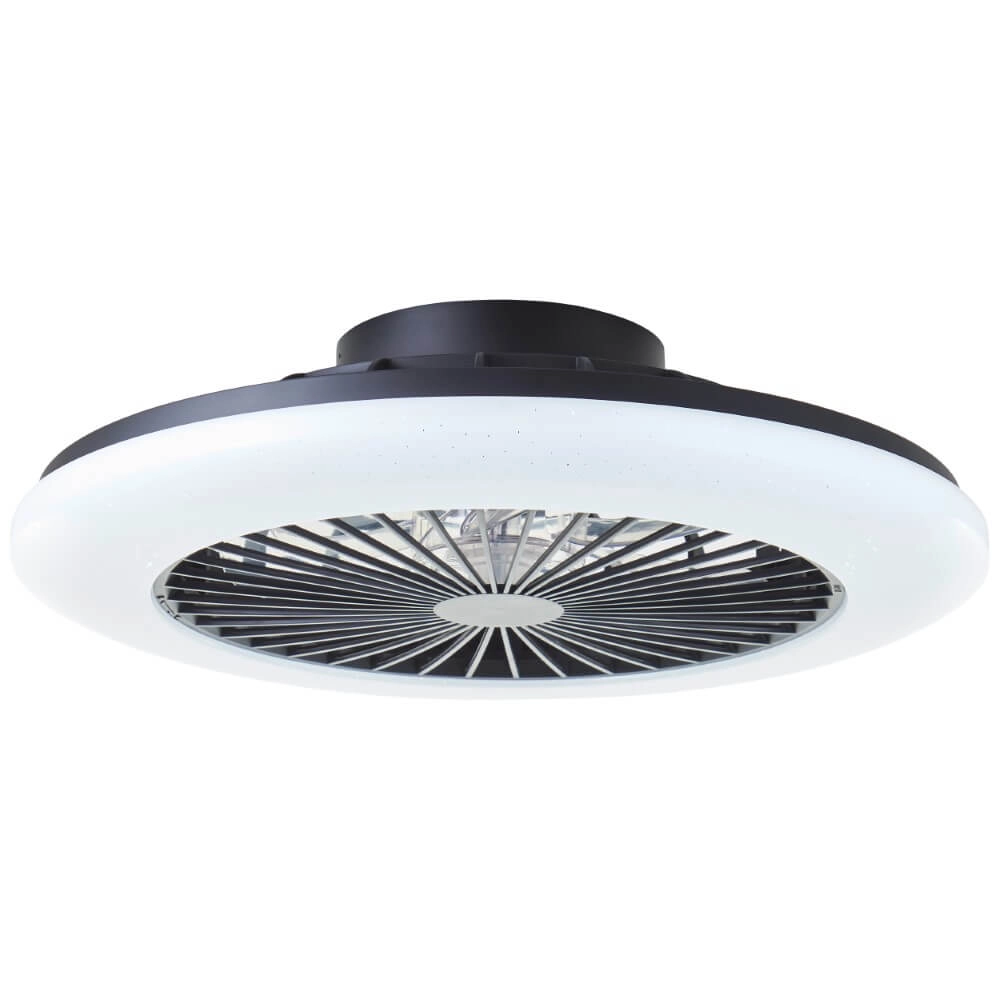 Black fan Salerno with RGB function Brilliant 4004353435881
