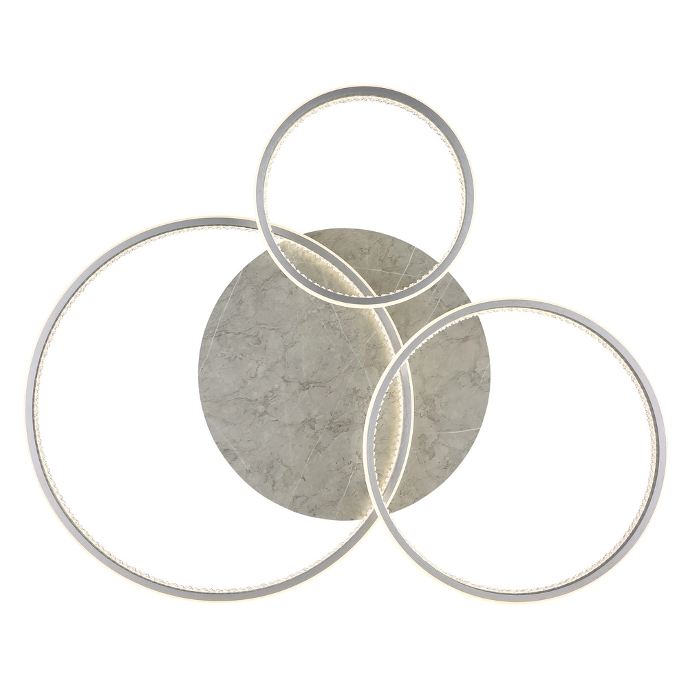 Ceiling lamp Mary silver grey 3-light Globo 9007371519859