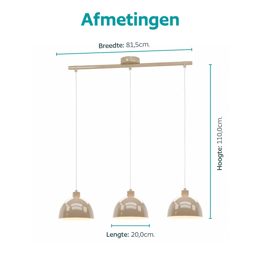 Pendant lamp Cazalilla sand brown