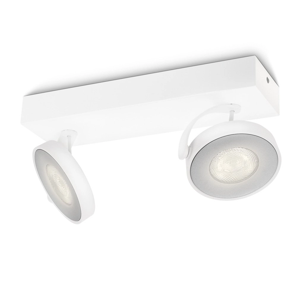 LED ceiling spot Clockwork 2-light 2700K white