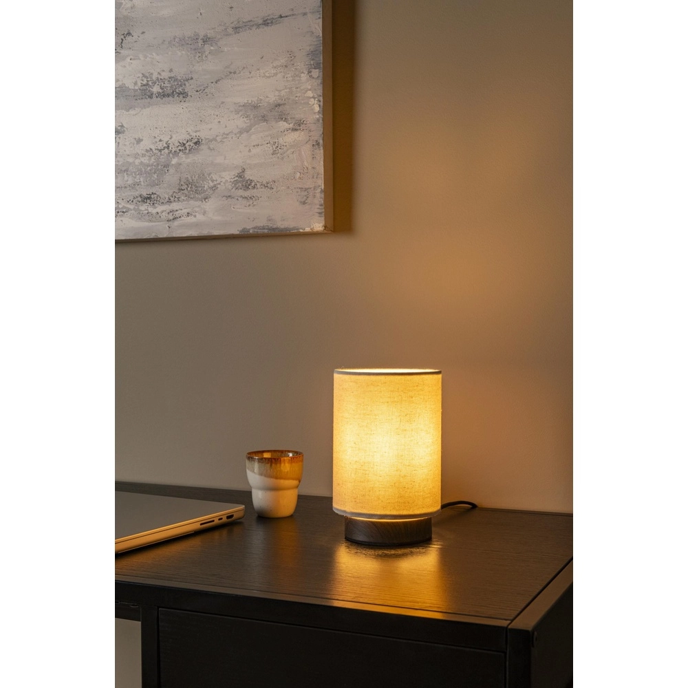 Table lamp Albane dark wood Ø 12cm Lucide 5411212061652