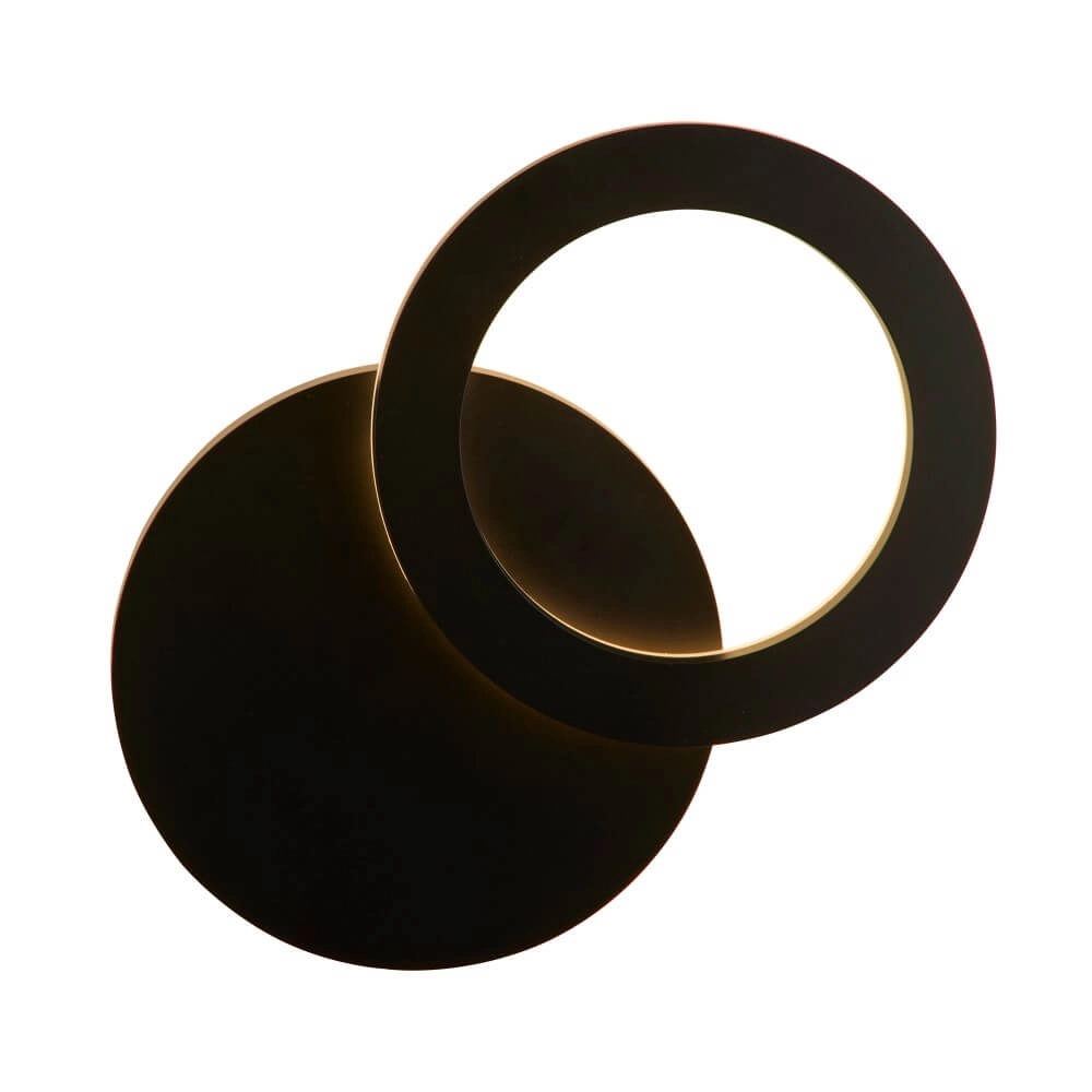 Black wall lamp Hyde Ø 21cm
