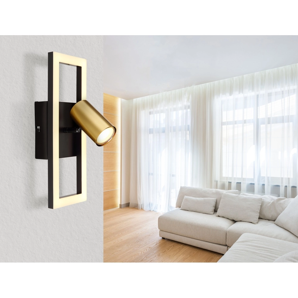 Design wall lamp Marrie black with gold Globo 9007371432172