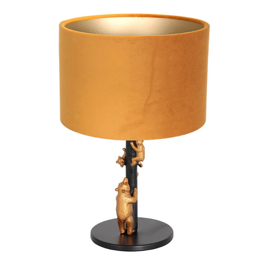 Design table lamp Animaux with gold velvet