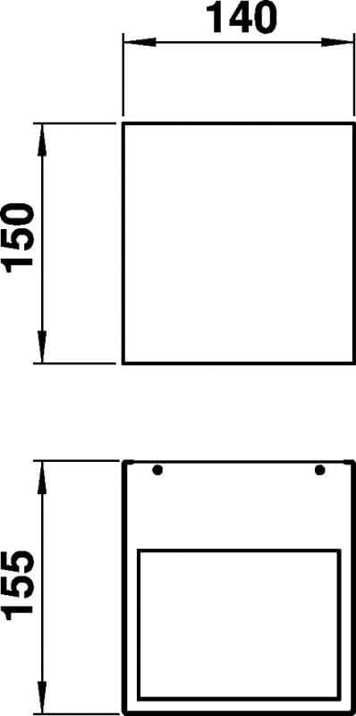 Square Led wall lamp Lystra 15cm Albert 4007235924176